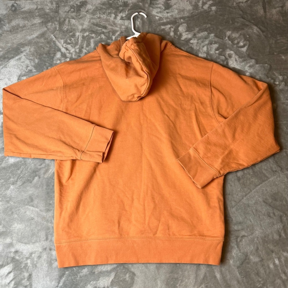 y2k OBEY Orange Embroidered Floral Flower Hoodie Sweatshirt Men Large - Picture 5 of 6